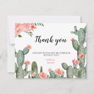 Groene Cactus Bedankkaart