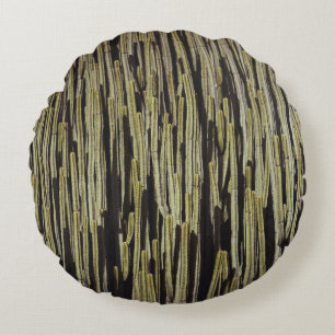 Groene cactus behang rond kussen