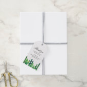 Groene cactus bruiloft dank u. Cactussen cadeau la Cadeaulabel (Met Touw)