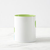 Groene Cactus in blauwe pot illustratie Mok (Midden)