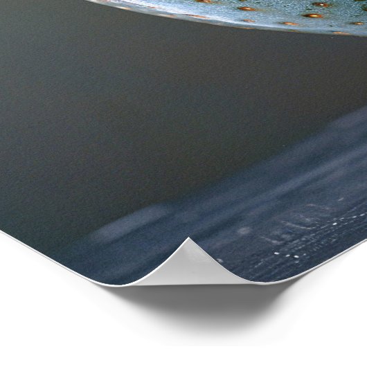 Groene Cactus in een Blauwgroen keramische potfoto Poster (Hoek)