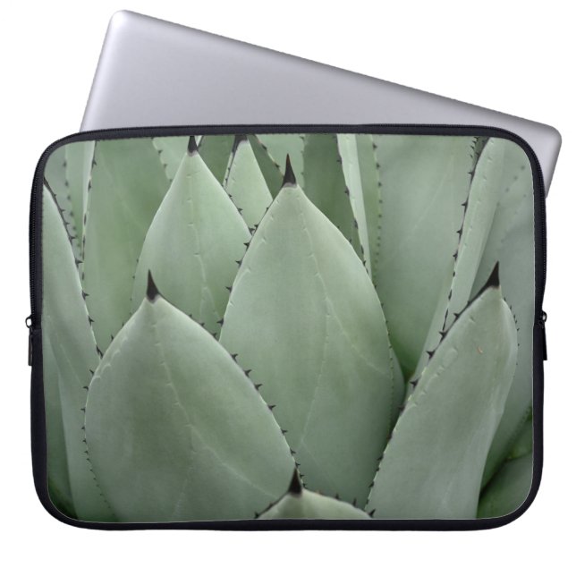 Groene cactus laptop sleeve (Voorkant)