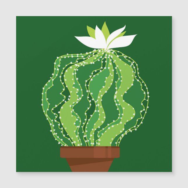 Groene cactus: natuurlijk abstract motief. (Voorkant)