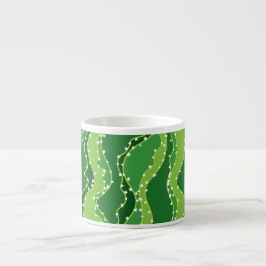 Groene cactus: natuurlijk abstract motief. espresso kop (Voorkant)