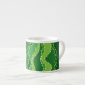Groene cactus: natuurlijk abstract motief. espresso kop (Voorkant rechts)