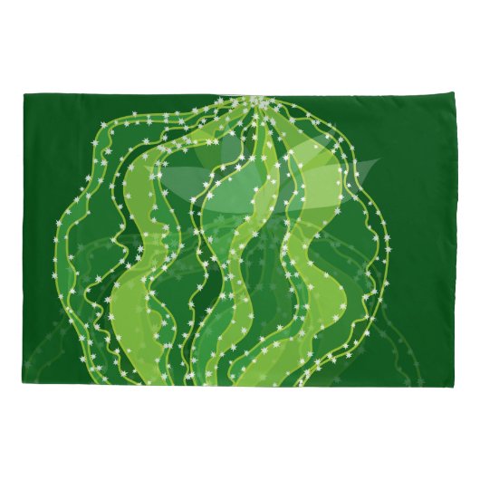 Groene cactus: natuurlijk abstract motief. kussensloop (Achterkant)