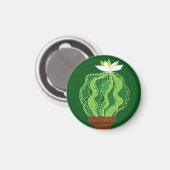 Groene cactus: natuurlijk abstract motief. magneet (Voorkant / Achterkant)