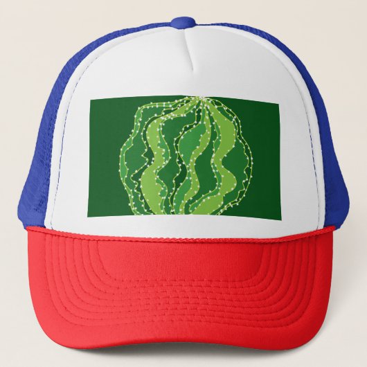 Groene cactus: natuurlijk abstract motief. trucker pet (Voorkant)
