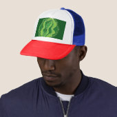 Groene cactus: natuurlijk abstract motief. trucker pet (In situ)