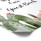 Groene Cactus Onderteken alsjeblieft ons gastboek. Poster (Hoek)