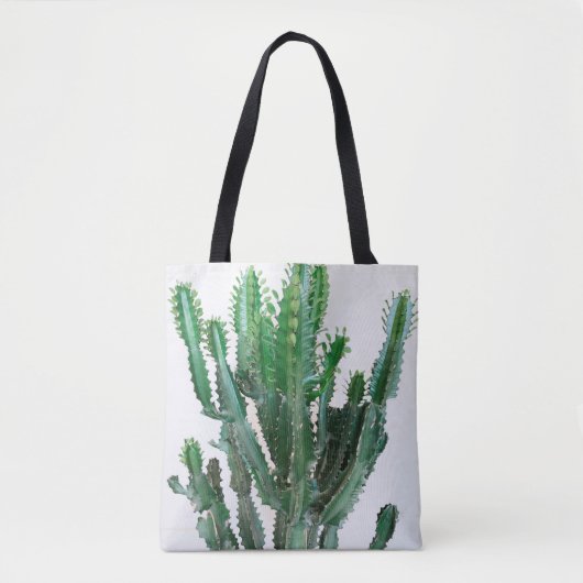 Groene cactus op witte achtergrond. tote bag (Voorkant)