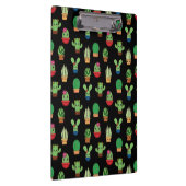 Groene Cactus op zwarte achtergrond - Spiral Bound Klembord (Rechts)