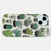 Groene Cactus Patroon Telefoonhoes Case-Mate iPhone Case (Achterkant (horizontaal))