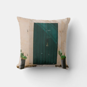 GROENE CACTUS-PLANT NAAR GROEN DEUR KUSSEN