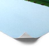 Groene cactus plant op witte achtergrond poster (Hoek)