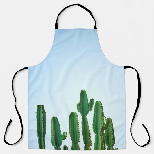 Groene cactus plant op witte achtergrond schort (Voorkant)