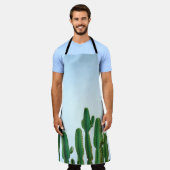 Groene cactus plant op witte achtergrond schort (Gedragen)