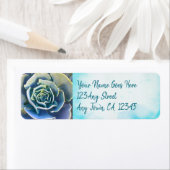 Groene cactus succulent foto adres stijlvolle chic etiket (Insitu)