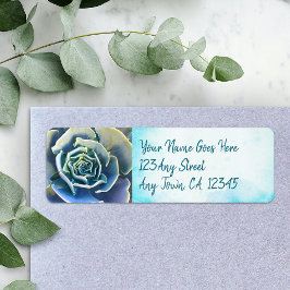 Groene cactus succulent foto adres stijlvolle chic etiket