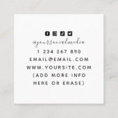 Groene Cactus Succulent House Plant Interior Desig Vierkante Visitekaartje (Achterkant)