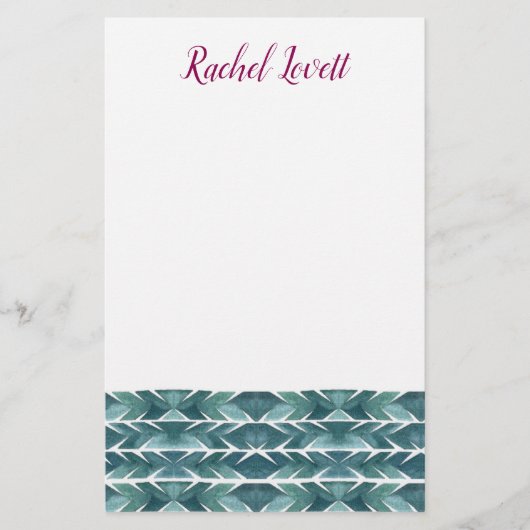 Groene cactus Texture Stationery Briefpapier (Voorkant)