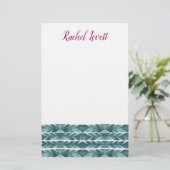 Groene cactus Texture Stationery Briefpapier (Staand voorkant)