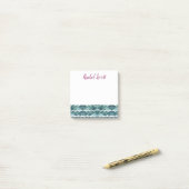 Groene cactus textuur bericht het merkt op post-it® notes (Op bureau)