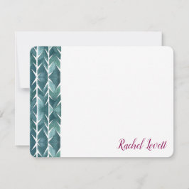 Groene cactus textuurplatte notitie notitiekaartje