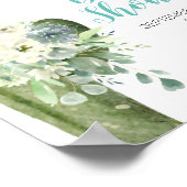 Groene Cactus White Flowers Taco's over Love Welco Poster (Hoek)