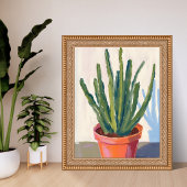 Groene Cactussen Plant Watercolor Schilderij Poster