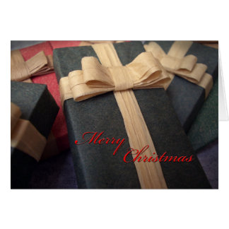 Groene Cadeau kerstKaart