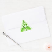 Groene Caduceus Alternatieve Geneeskunde Driehoeki Sticker (Envelop)