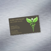 Groene Caduceus alternatieve geneeskunde magneet (Voorbeeld)