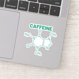 Groene Cafeïnemolecuul Sticker