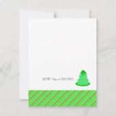 Groene Cake and Party Petten Birthday Invitation Kaart (Achterkant)