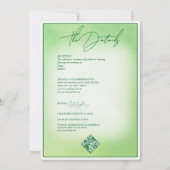 Groene Calla Lelie Budget Zomer All In One Trouwen Kaart (Achterkant)