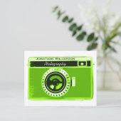 Groene camera Fotografie Briefkaart (Staand voorkant)