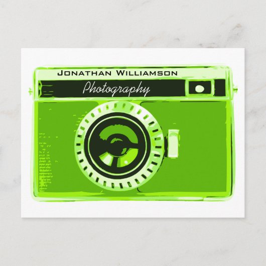 Groene camera Fotografie Briefkaart (Voorkant)