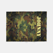 Groene Cammo Fleece Deken (Voorkant (Horizontaal))
