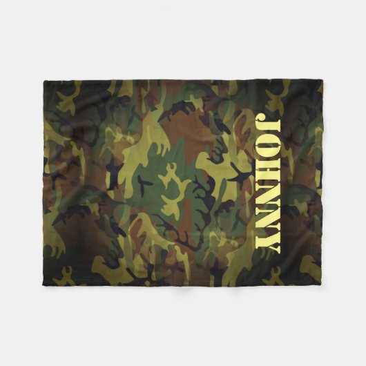 Groene Cammo Fleece Deken (Voorkant (Horizontaal))