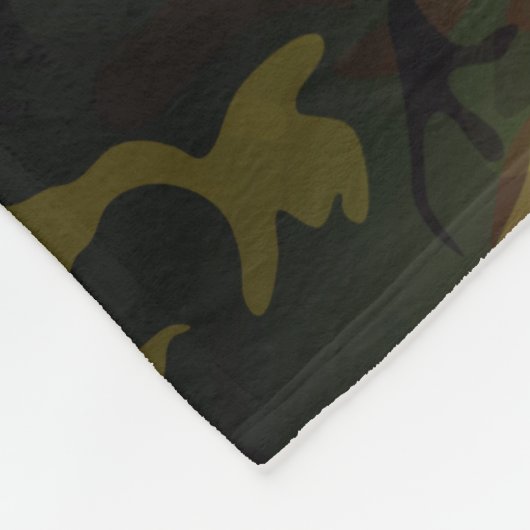 Groene Cammo Fleece Deken (Hoek)