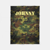 Groene Cammo Fleece Deken (Voorkant)