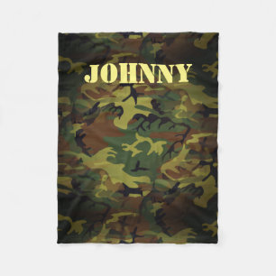 Groene Cammo Fleece Deken
