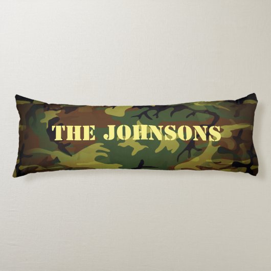Groene Cammo Lichaamskussen (Voorkant)
