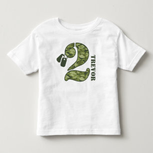 Groene Camo 2e verjaardag Kinder Shirts