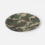 Groene Camo, 7-inch Borden op papier Papieren Bordje (Gekanteld)