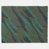 Groene Camo Abstract Fleece Deken (Voorkant (Horizontaal))