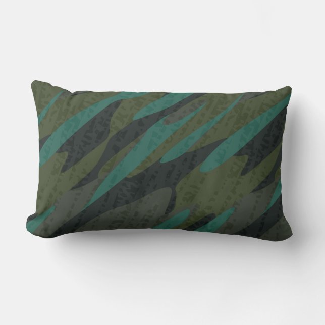 Groene Camo Abstract Kussen (Voorkant)