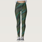 Groene Camo Abstract Leggings (Voorkant)