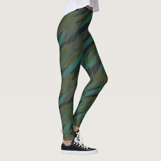 Groene Camo Abstract Leggings (Rechts)